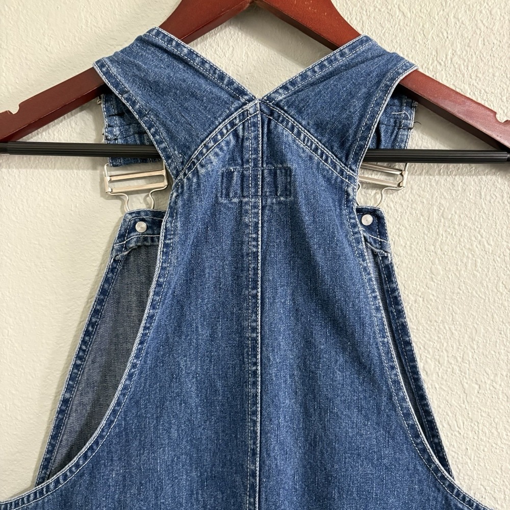 Vintage Bill Blass Jeans Denim Overall Dress Midi Pockets XS S - Picture 7 of 13